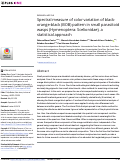 Cover page: Spectral measure of color variation of black-orange-black (BOB) pattern in small parasitoid wasps (Hymenoptera: Scelionidae), a statistical approach