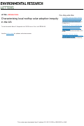 Cover page: Characterizing local rooftop solar adoption inequity in the US