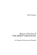 Cover page: Return of the Son of the Bebop Variations