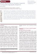 Cover page: Recent Improvement in Coronary Computed Tomography Angiography Diagnostic Accuracy