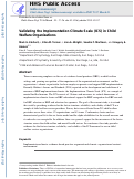 Cover page: Validating the Implementation Climate Scale (ICS) in child welfare organizations