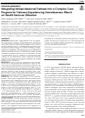 Cover page: Integrating Interprofessional Trainees into a Complex Care Program for Veterans Experiencing Homelessness: Effects on Health Services Utilization