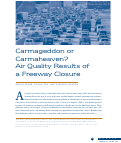 Cover page: Carmageddon or Carmaheaven? Air Quality Results of a Freeway Closure