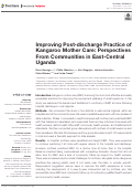 Cover page: Improving Post-discharge Practice of Kangaroo Mother Care: Perspectives From Communities in East-Central Uganda