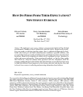 Cover page: How Do Firms Form Their Expectations? New Survey Evidence