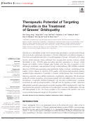 Cover page: Therapeutic Potential of Targeting Periostin in the Treatment of Graves Orbitopathy.