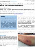 Cover page: Mycobacterium haemophilum infection in a renal transplant patient with inflammatory bowel disease