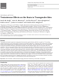 Cover page: Testosterone Effects on the Brain in Transgender Men