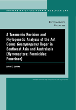 Cover page of A Taxonomic Revision and Phylogenetic Analysis of the Ant Genus Gnamptogenys Roger in Southeast Asia and Australasia (Hymenoptera: Formicidae: Ponerinae)