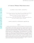 Cover page: A Universe Without Weak Interactions