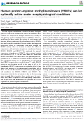 Cover page: Human protein arginine methyltransferases (PRMTs) can be optimally active under nonphysiological conditions