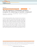 Cover page: The full repertoire of Drosophila gustatory receptors for detecting an aversive compound