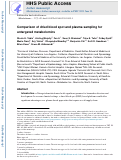 Cover page: Comparison of dried blood spot and plasma sampling for untargeted metabolomics