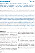 Cover page: Analysis of the Neurotoxin Complex Genes in Clostridium botulinum A1-A4 and B1 Strains: BoNT/A3, /Ba4 and /B1 Clusters Are Located within Plasmids