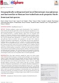 Cover page: Geographically widespread and novel hemotropic mycoplasmas and bartonellae in Mexican free-tailed bats and sympatric North American bat species.