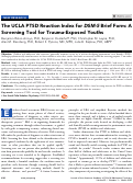 Cover page: The UCLA PTSD Reaction Index for DSM-5 Brief Form: A Screening Tool for Trauma-Exposed Youths