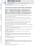 Cover page: Current practice in diagnostic genetic testing of the epilepsies.