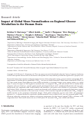 Cover page: Impact of Global Mean Normalization on Regional Glucose Metabolism in the Human Brain