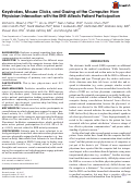 Cover page: Keystrokes, Mouse Clicks, and Gazing at the Computer: How Physician Interaction with the EHR Affects Patient Participation