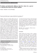 Cover page: Predation and infanticide influence ideal free choice by a parrot occupying heterogeneous tropical habitats