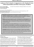 Cover page: Analysis of the Evaluative Components on the Standard Letter of Recommendation (SLOR) in Emergency Medicine