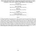 Cover page: Stone tools and trained brains: Comparing anatomical connectivity in expert toolmakers   versus naïve subjects using Diffusion Tensor Imaging