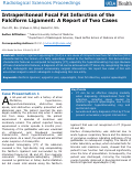 Cover page: Intraperitoneal Focal Fat Infarction of the Falciform Ligament: A Report of Two Cases