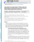 Cover page: Genomewide Association Studies in Pharmacogenomics: Meeting Report of the NIH Pharmacogenomics Research Network‐RIKEN (PGRN‐RIKEN) Collaboration