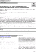 Cover page: A systematic review and network meta-analysis of current and investigational treatments for active ankylosing spondylitis