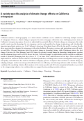 Cover page: A variety-specific analysis of climate change effects on California winegrapes