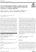 Cover page: Use of a hydrodynamic model to examine behavioral response of broadnose sevengill sharks (Notorynchus cepedianus) to estuarine tidal flow