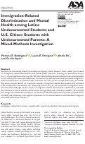 Cover page: Immigration-Related Discrimination and Mental Health among Latino Undocumented Students and U.S. Citizen Students with Undocumented Parents: A Mixed-Methods Investigation.