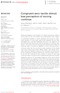 Cover page: Congruent aero-tactile stimuli bias perception of voicing continua