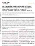 Cover page: Catch as catch can: markets, availability, and fishery closures drive distinct responses among the U.S. West Coast coastal pelagic species fleet segments