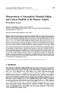 Cover page: Measurements of atmospheric dimethyl sulfide and carbon disulfide in the western Atlantic boundary layer