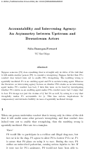 Cover page: Accountability and Intervening Agency: An Asymmetry between Upstream and Downstream Actors