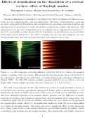 Cover page: Effects of stratification on the dissolution of a vertical ice-face: effect of Rayleigh number