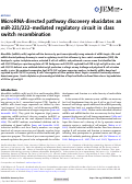 Cover page: MicroRNA-directed pathway discovery elucidates an miR-221/222–mediated regulatory circuit in class switch recombination