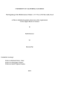 Cover page: The Beginning of the Mediterranean Climate: 4.5-5.5 ka in Tel Mevorakh, Israel