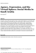 Cover page: Agency, Expression, and the Virtual Sphere: Social Media in Saudi Arabia