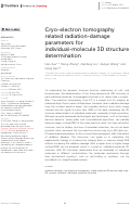 Cover page: Cryo-electron tomography related radiation-damage parameters for individual-molecule 3D structure determination