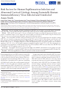 Cover page: Risk Factors for Human Papillomavirus Infection and Abnormal Cervical Cytology Among Perinatally Human Immunodeficiency Virus-Infected and Uninfected Asian Youth.