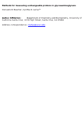 Cover page: Methods for Measuring Exchangeable Protons in Glycosaminoglycans