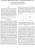 Cover page: Reversal of the Alignment Effect: Influence of Visualization and Spatial Set Size