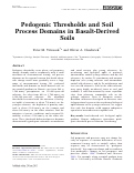 Cover page: Pedogenic Thresholds and Soil Process Domains in Basalt-Derived Soils