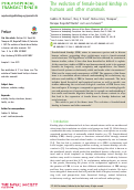 Cover page: The evolution of female-biased kinship in humans and other mammals