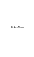 Cover page: Et Spes Nostra