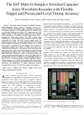 Cover page: The SST Multi-G-Sample/s Switched Capacitor Array Waveform Recorder with Flexible Trigger and Picosecond-Level Timing Accuracy