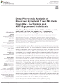 Cover page: Deep Phenotypic Analysis of Blood and Lymphoid T and NK Cells From HIV+ Controllers and ART-Suppressed Individuals