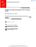 Cover page: Radially convergent groundwater flow in sloping terrain